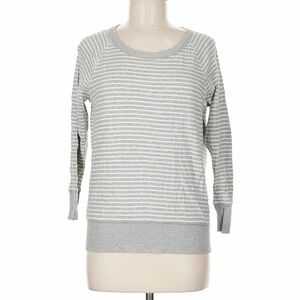 James Perse Gray Stripe Scoop Neck Tee | Size 2 (Medium)